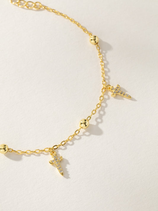 Higher Shine Cross and Chain Bracelet | Gold | Product Image | Uncommon James