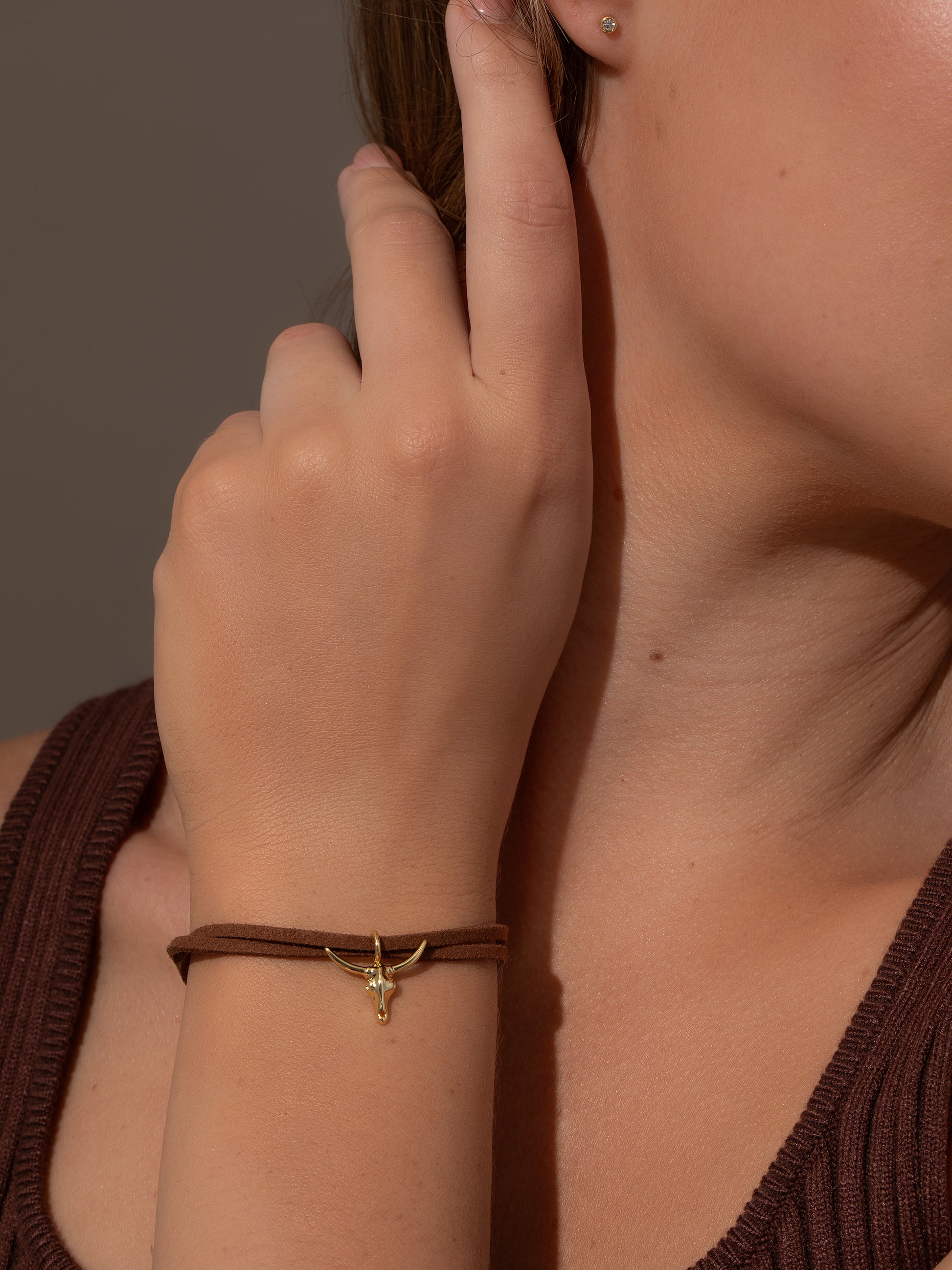 Out West Fighter Bracelet | Gold | Model Image | Uncommon James