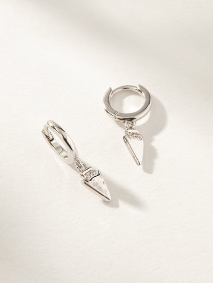 ["Limitless Huggie Earrings ", " Silver ", " Product Image ", " Uncommon James"]