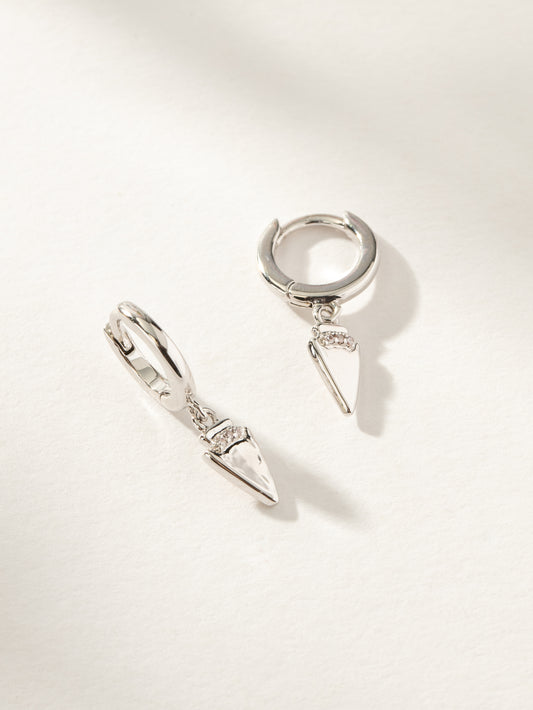 Limitless Huggie Earrings | Silver | Product Image | Uncommon James