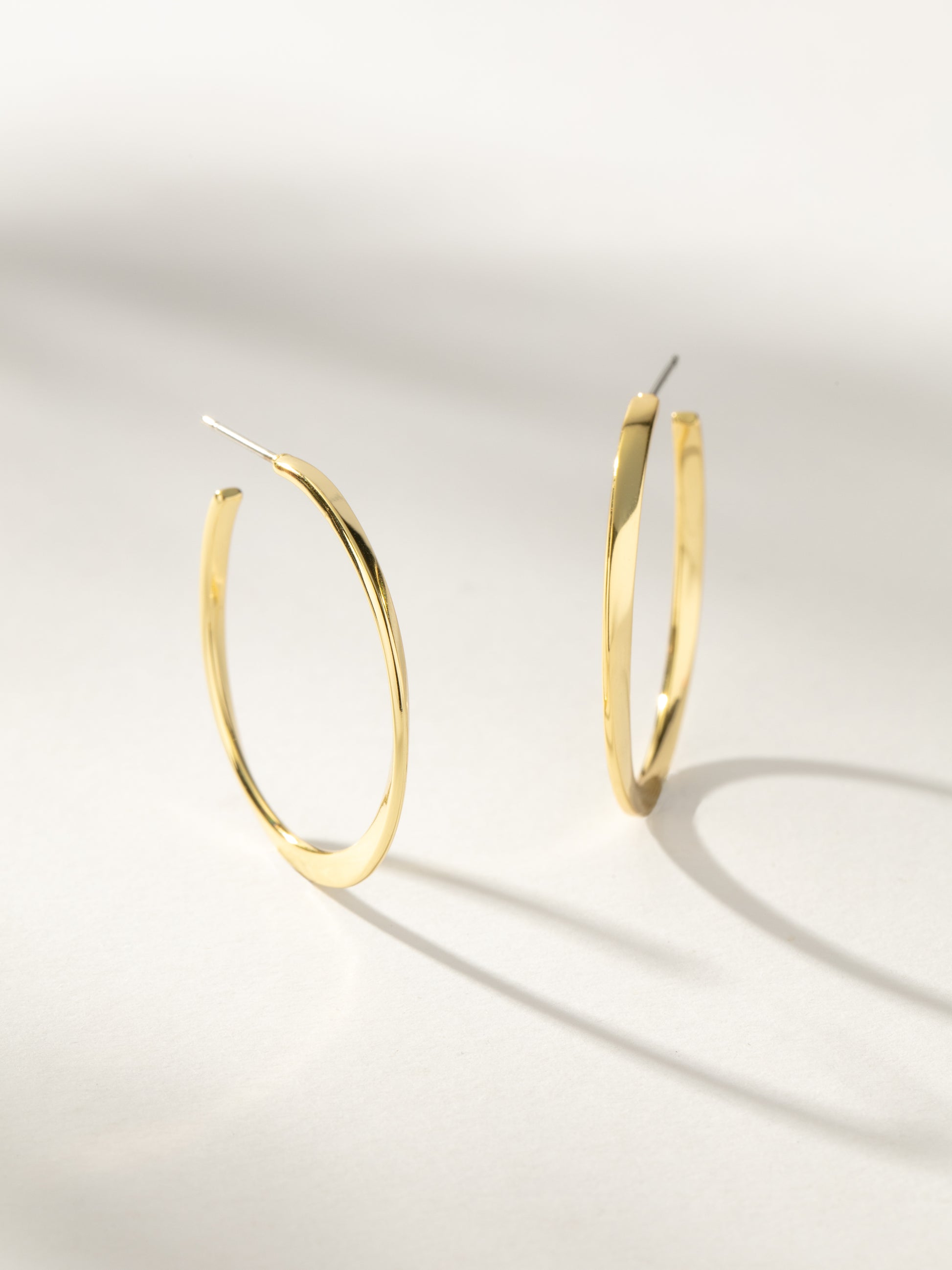On The Edge Hoop Earrings | Gold | Product Image | Uncommon James