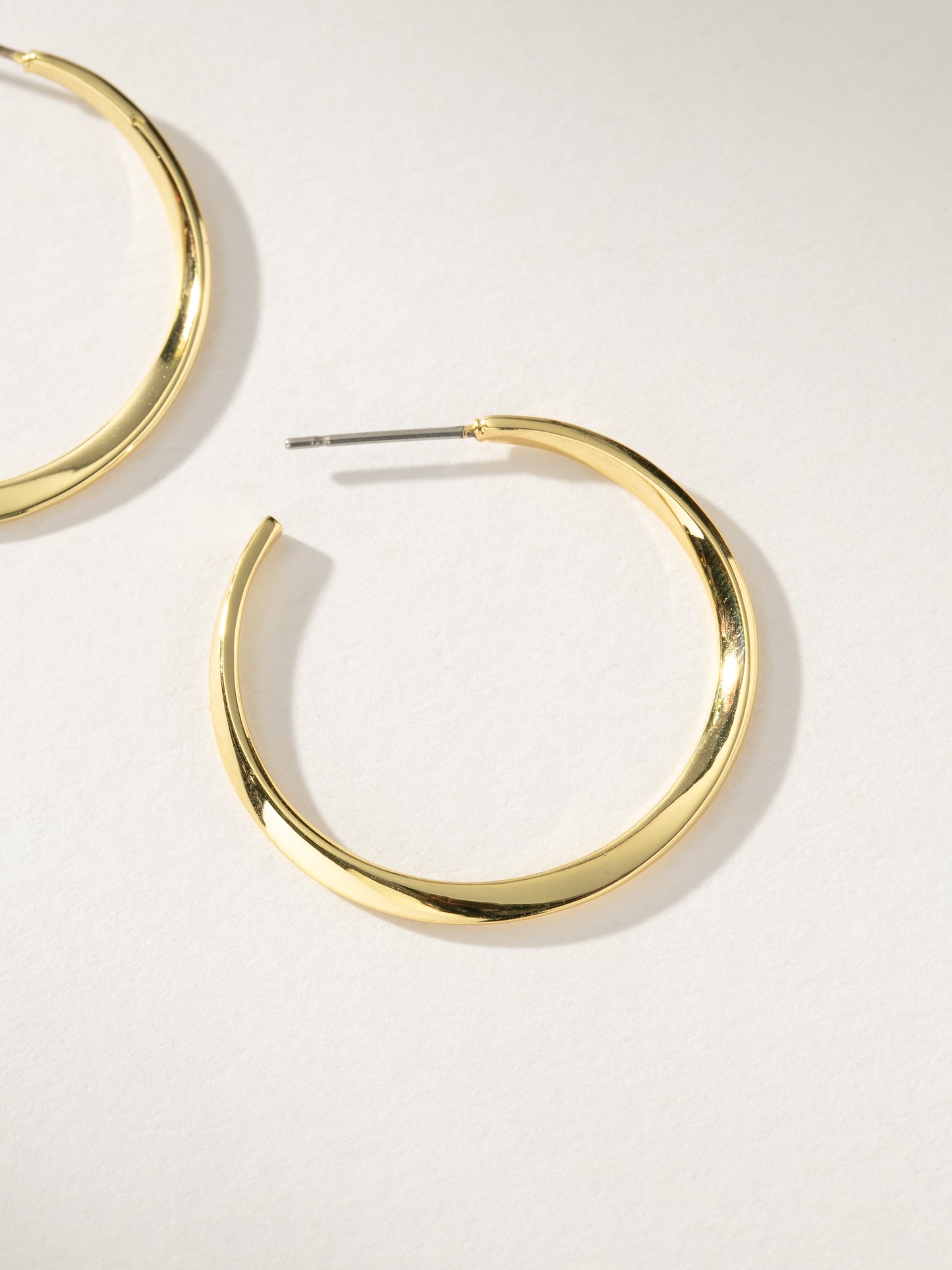 On The Edge Hoop Earrings | Gold | Product Image | Uncommon James