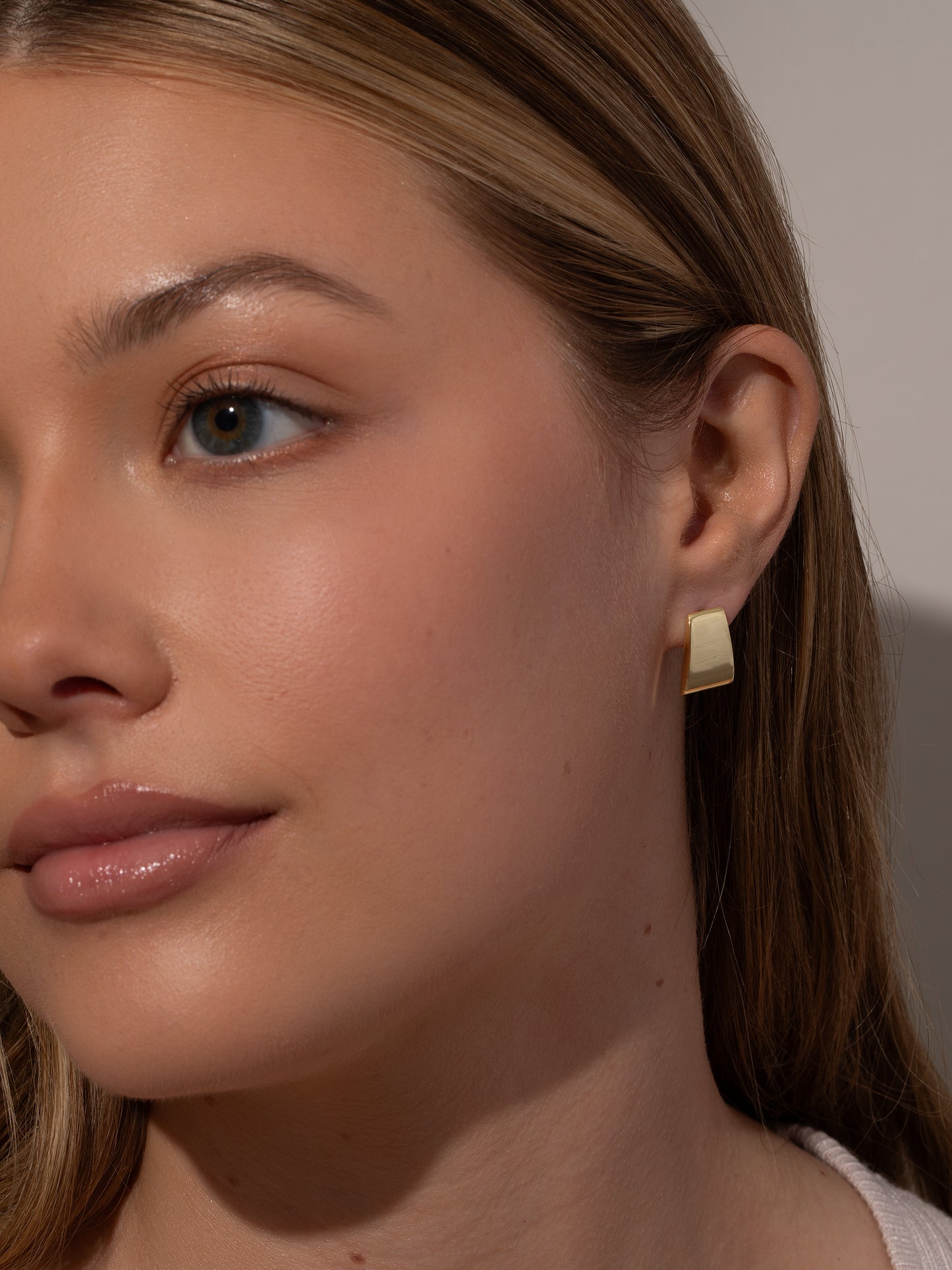 Serving Statement Earrings | Gold | Model Image | Uncommon James