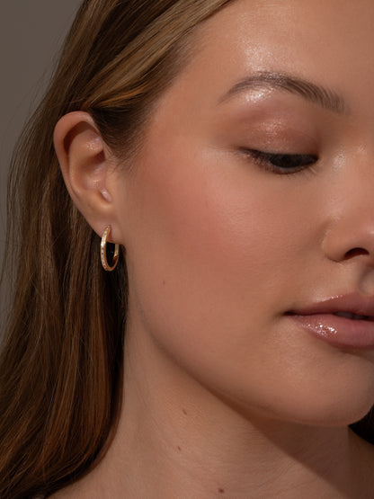 ["Shine On Hoop Earrings ", " Gold ", " Product Image ", " Uncommon James"]