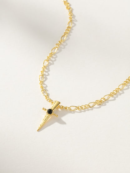 Killer Sword Pendant Necklace | Gold | Product Image | Uncommon James