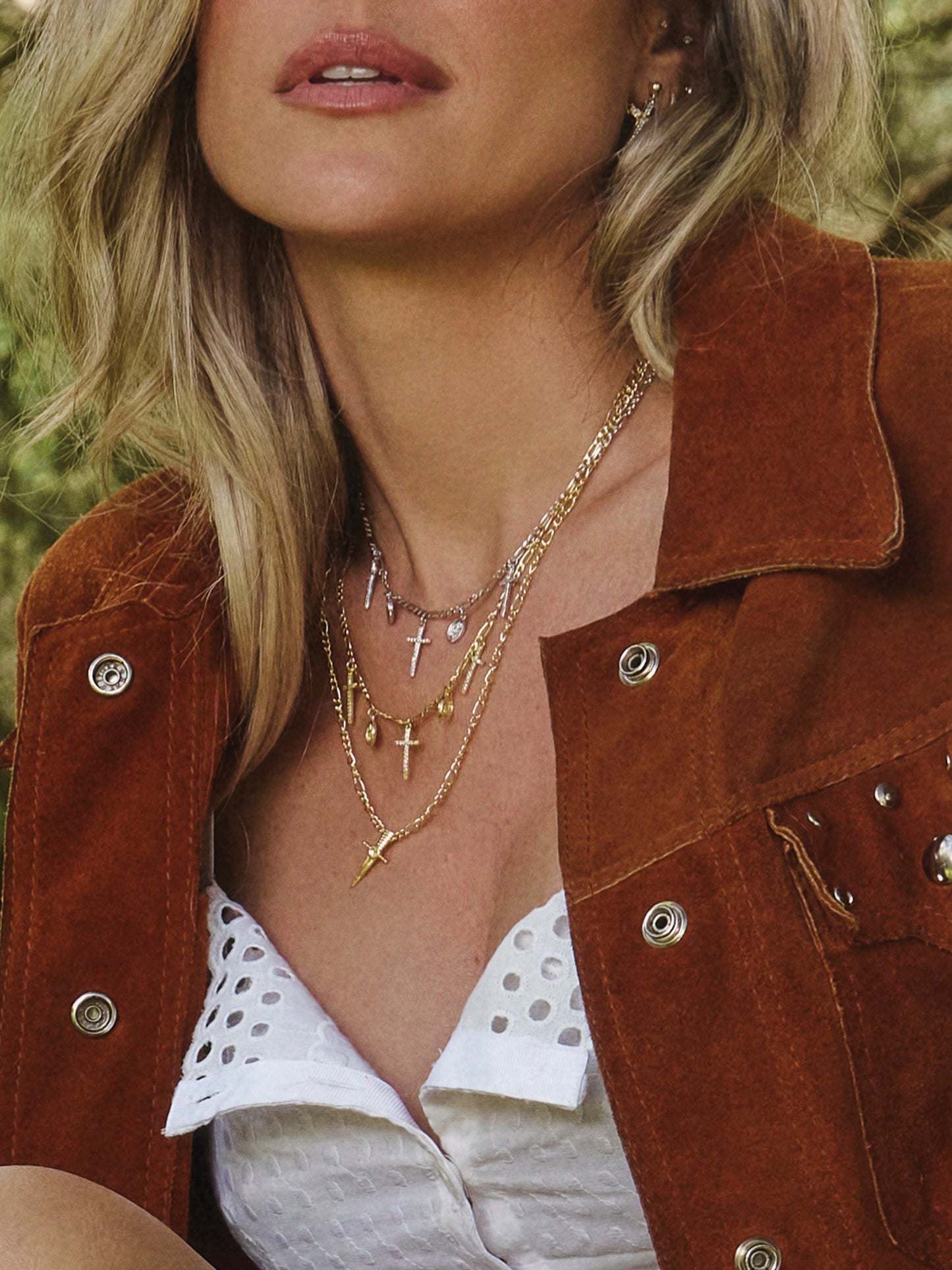 Killer Sword Pendant Necklace | Gold | Campaign Image | Uncommon James