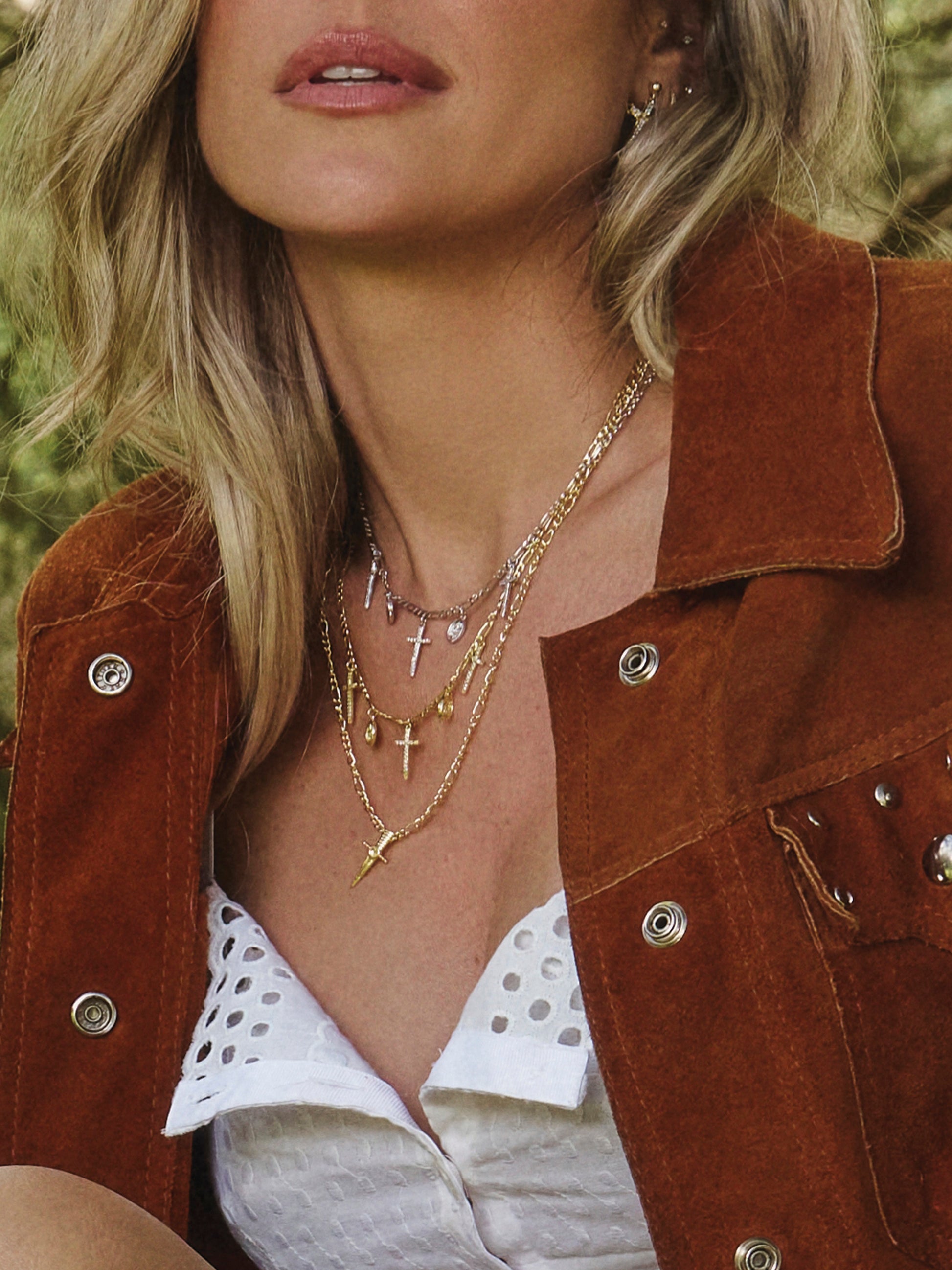 Killer Sword Pendant Necklace | Gold | Campaign Image | Uncommon James