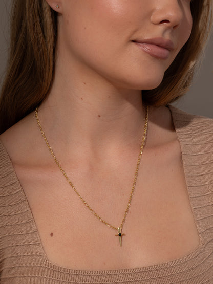 ["Killer Sword Pendant Necklace ", " Gold ", " Model Image ", " Uncommon James"]