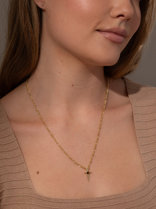 Killer Sword Pendant Necklace | Gold | Product Image | Uncommon James