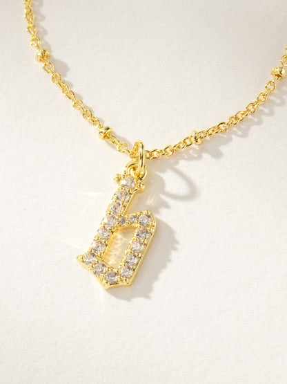 ["Made to Shine Initial Necklace ", " Gold B ", " Product Image ", " Uncommon James"]