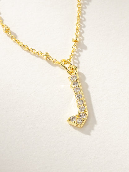 ["Made to Shine Initial Necklace ", " Gold J ", " Product Image ", " Uncommon James"]