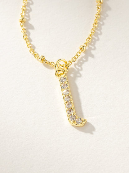 ["Made to Shine Initial Necklace ", " Gold L ", " Product Image ", " Uncommon James"]