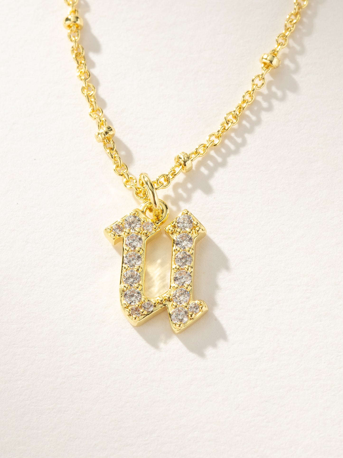 Made to Shine Initial Necklace | Gold U | Product Image | Uncommon James