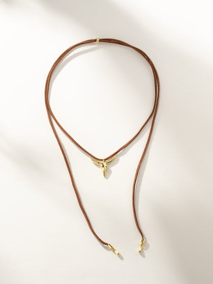 ["Out West Fighter Necklace ", " Gold ", " Product Image ", " Uncommon James"]