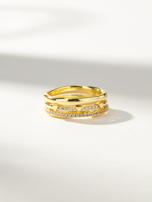 Love Triangle Ring Stack (Set of 3) | Gold | Product Image | Uncommon James