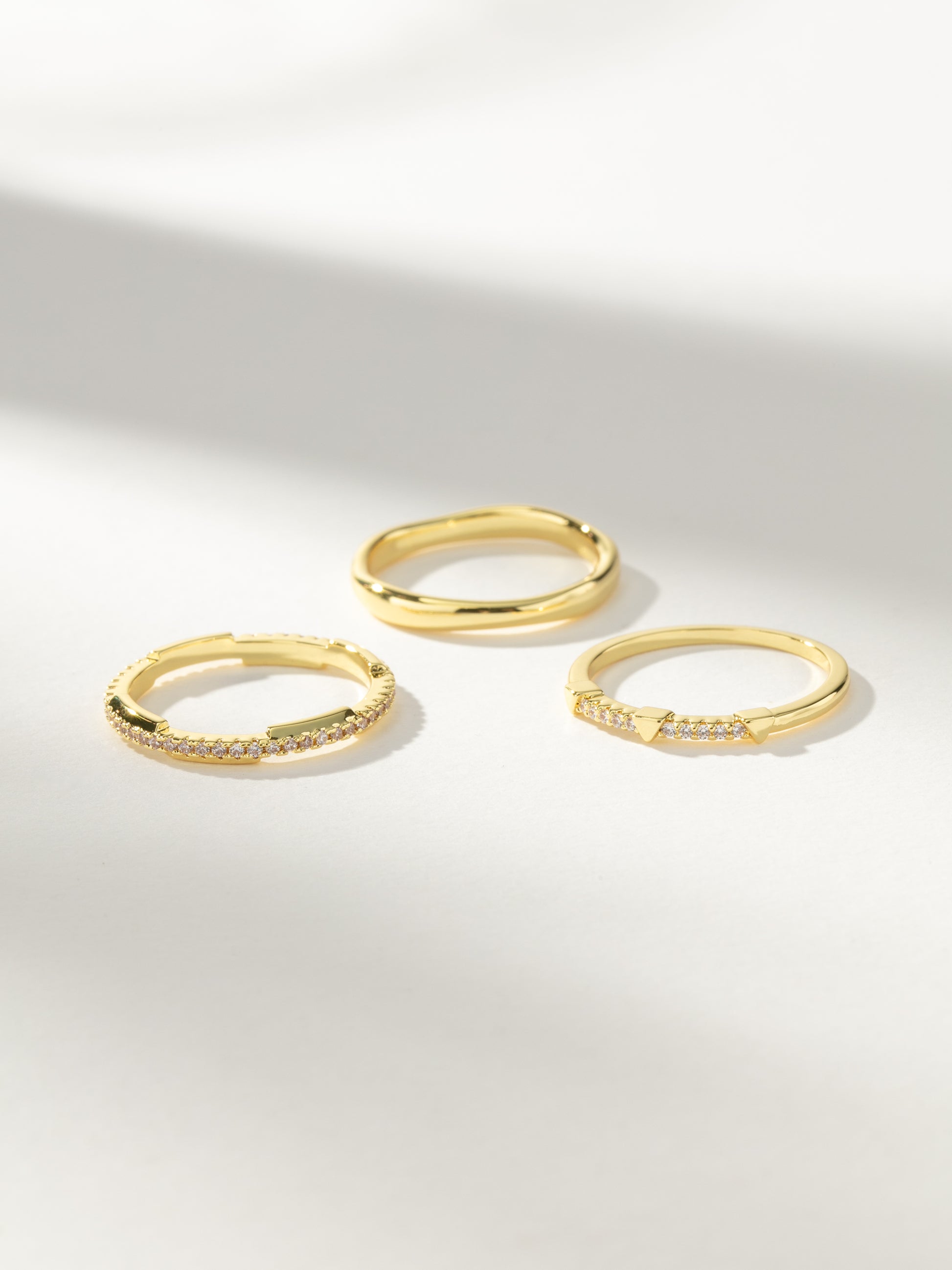 Love Triangle Ring Stack (Set of 3) | Gold | Product Image | Uncommon James