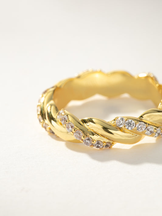 Perfection Twist Ring | Gold | Product Image | Uncommon James