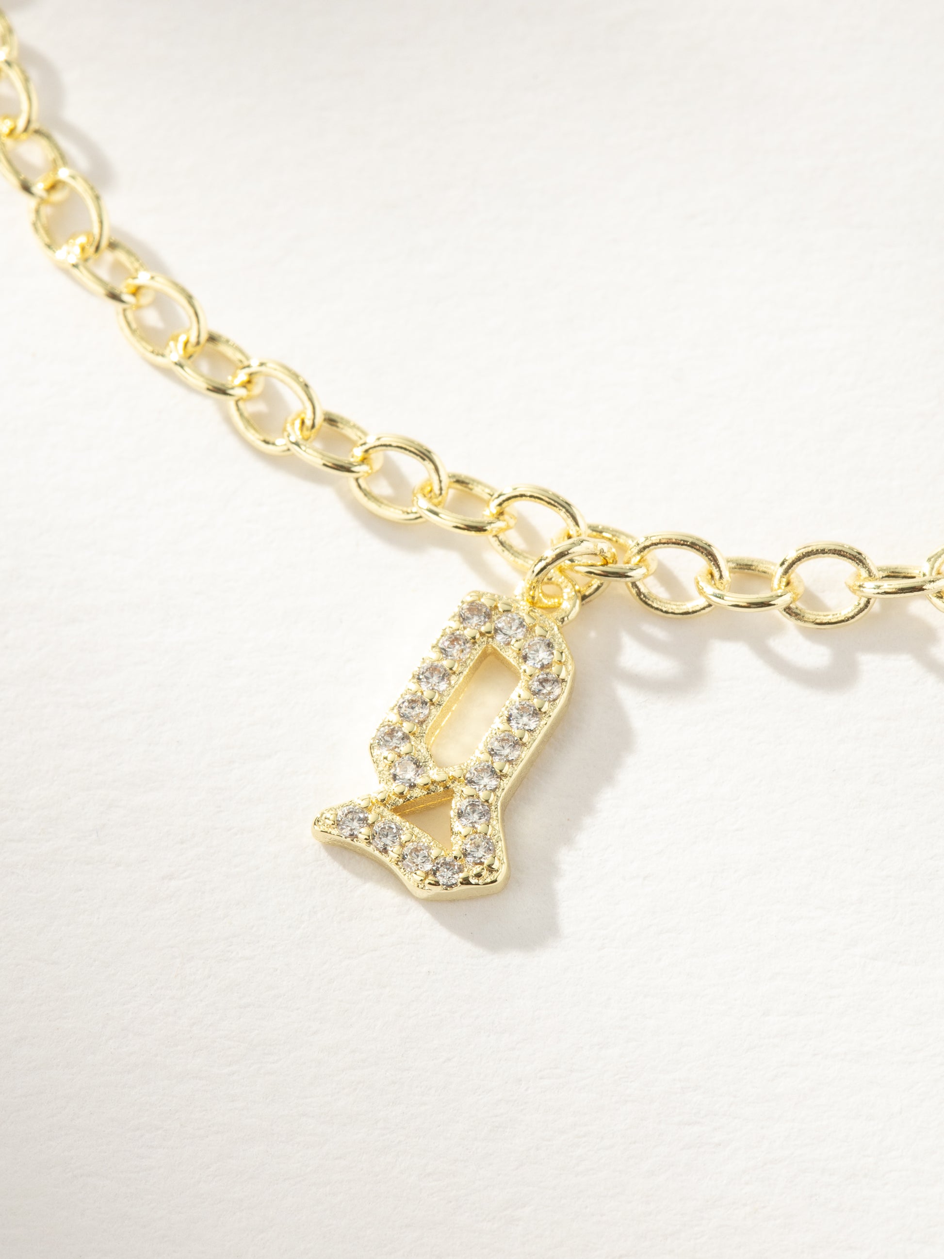 Gothic Glow Initial Bracelet | Gold G | Product Image | Uncommon James