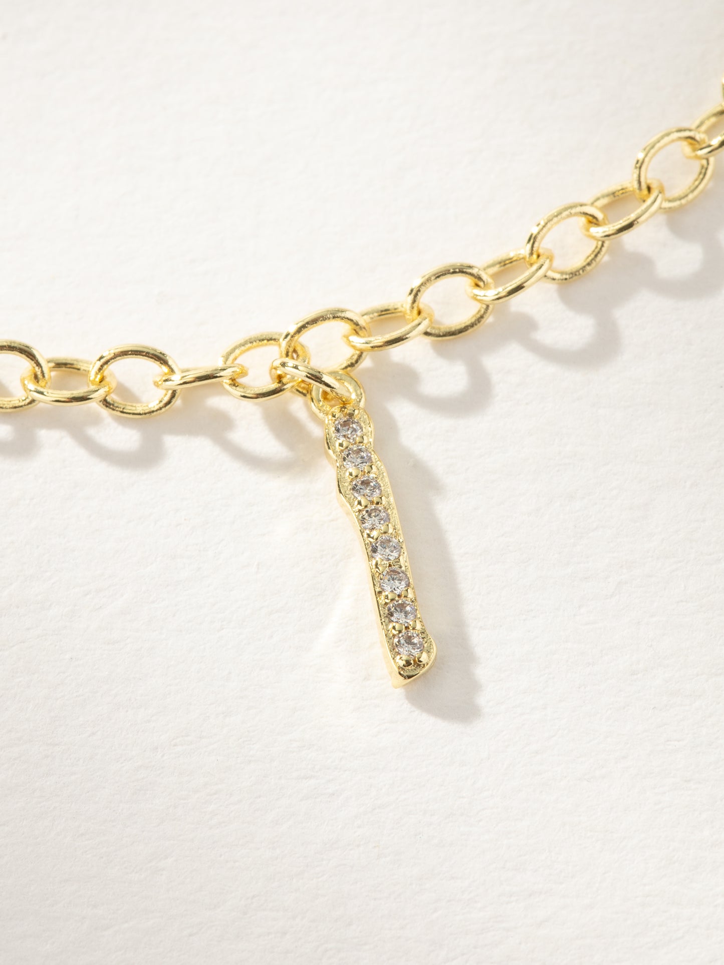 Gothic Glow Initial Bracelet | Gold I | Product Image | Uncommon James