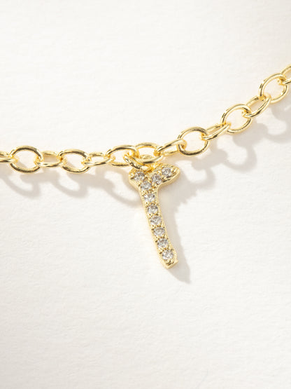 ["Gothic Glow Initial Bracelet ", " Gold R ", " Product Image ", " Uncommon James"]