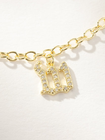 ["Gothic Glow Initial Bracelet ", " Gold W ", " Product Image ", " Uncommon James"]