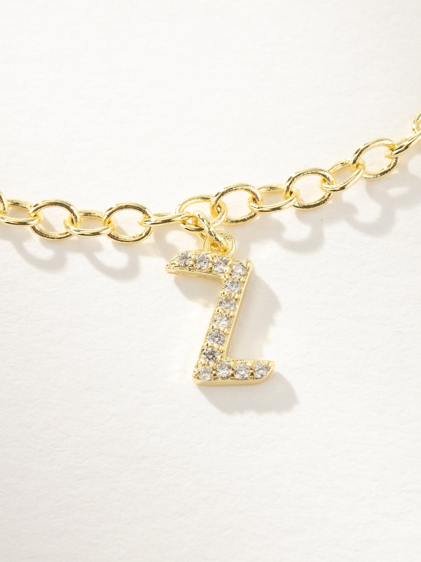 Gothic Glow Initial Bracelet | Gold Z | Product Image | Uncommon James