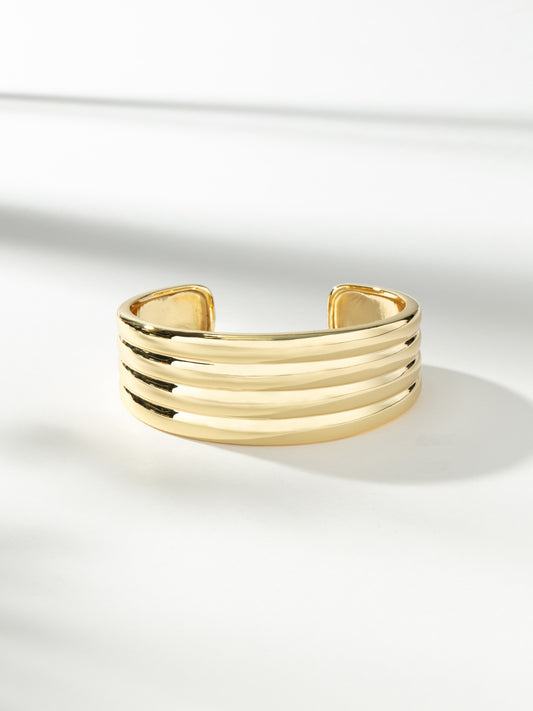 Lola Statement Cuff Bracelet | Gold | Model Image | Uncommon James