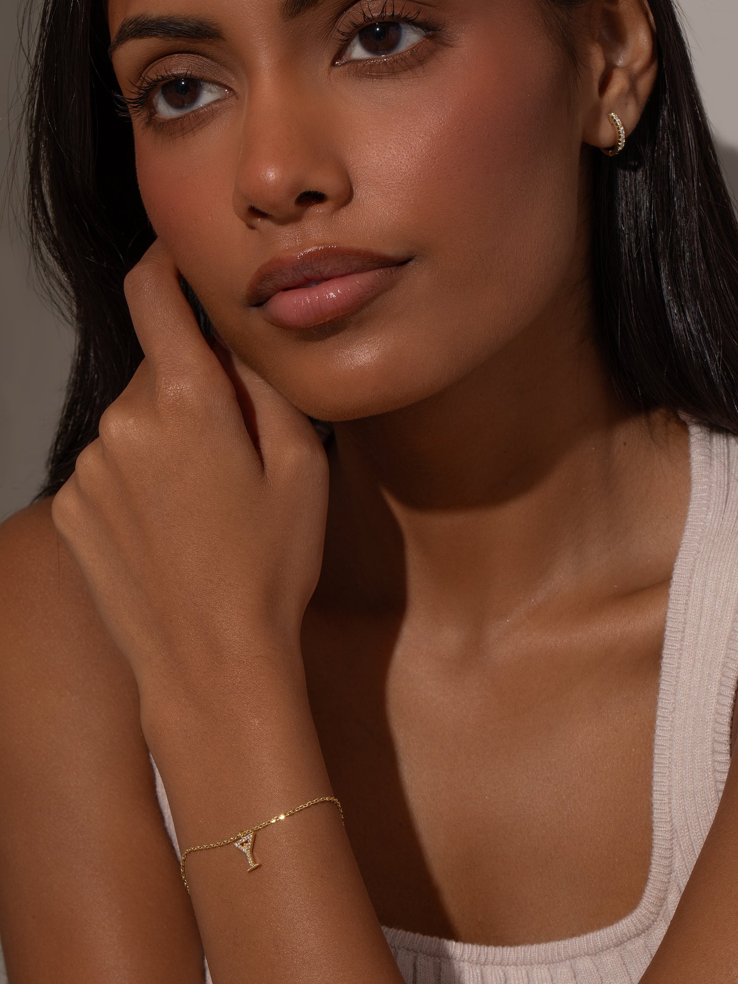 Martini Pendant Bracelet | Gold | Model Image 2 | Uncommon James