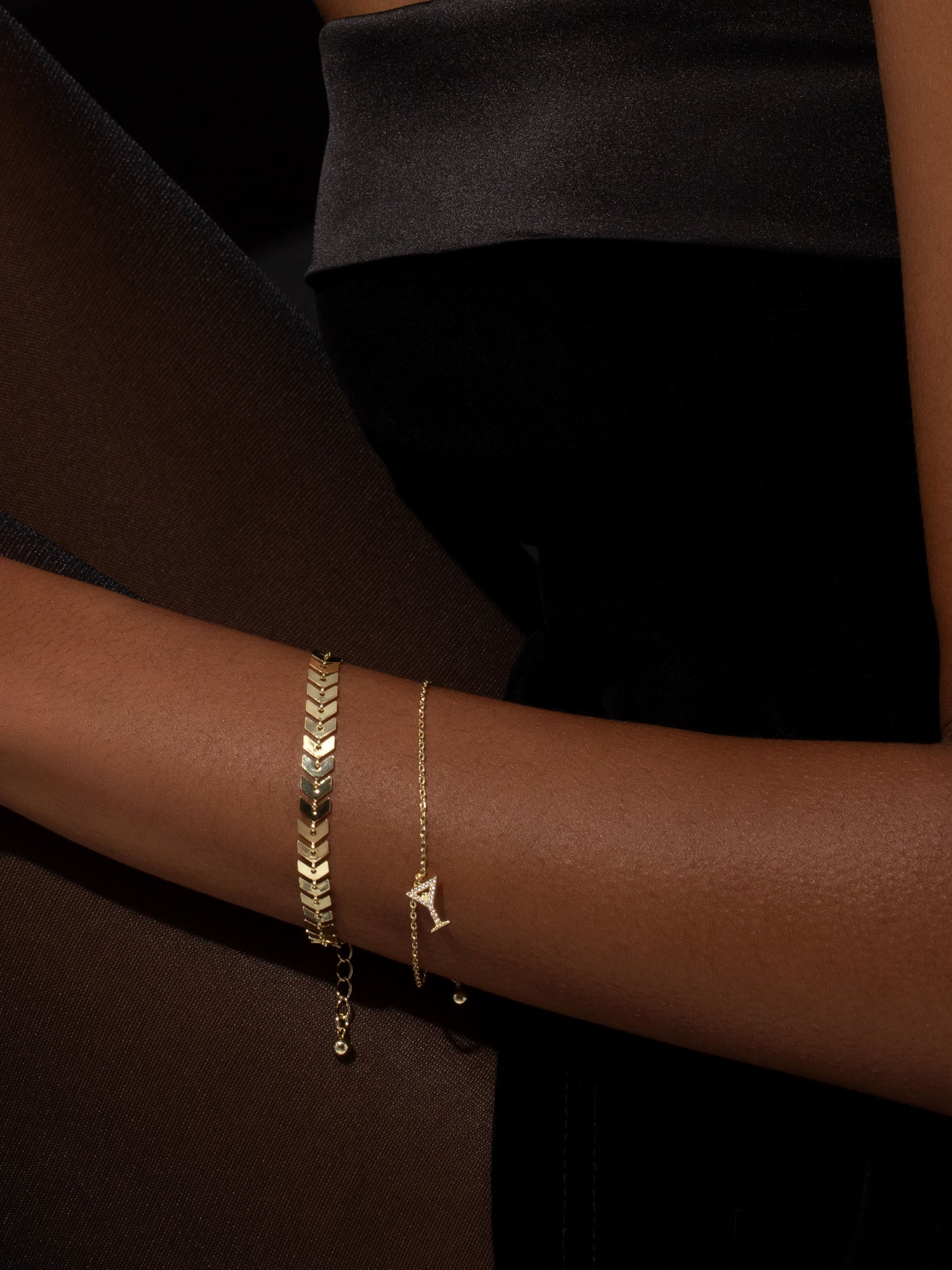 Martini Pendant Bracelet | Gold | Campaign Image | Uncommon James