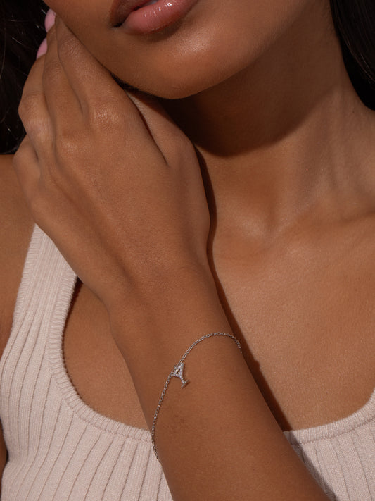 Martini Pendant Bracelet | Silver | Model Image | Uncommon James
