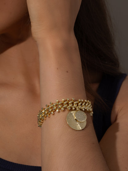 ["The Dream Chain Bracelet ", " Gold ", " Model Image ", " Uncommon James"]
