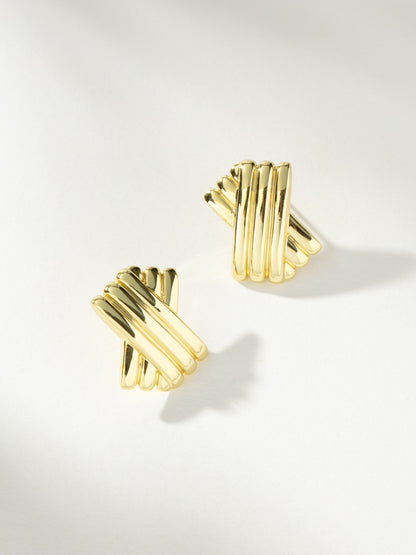 ["Bisou Statement Earrings ", " Gold ", " Product Image ", " Uncommon James"]