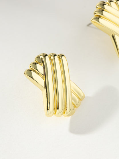 ["Bisou Statement Earrings ", " Gold ", " Product Image ", " Uncommon James"]