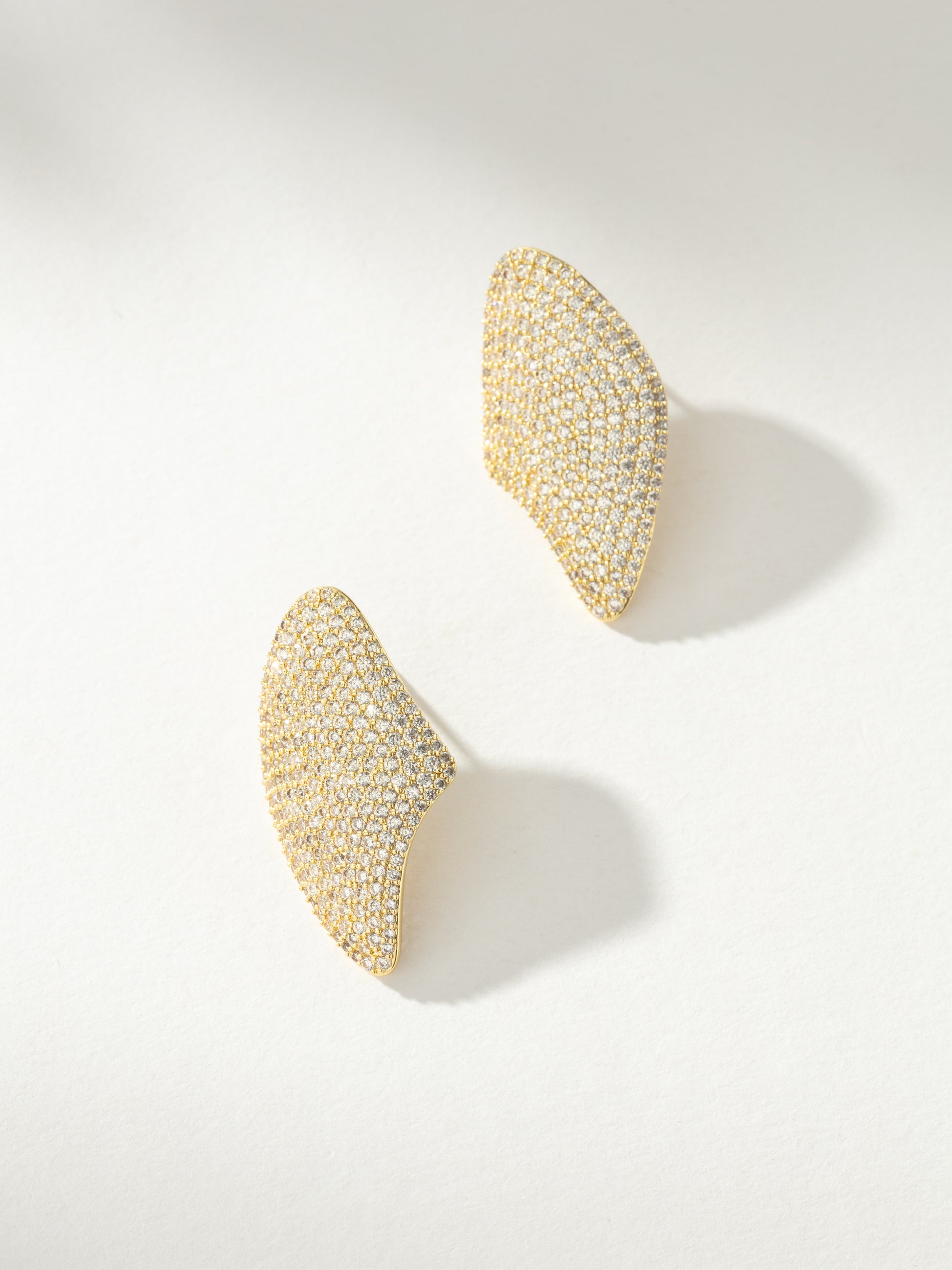 Bombshell Pavé Statement Earrings | Gold | Product Image | Uncommon James