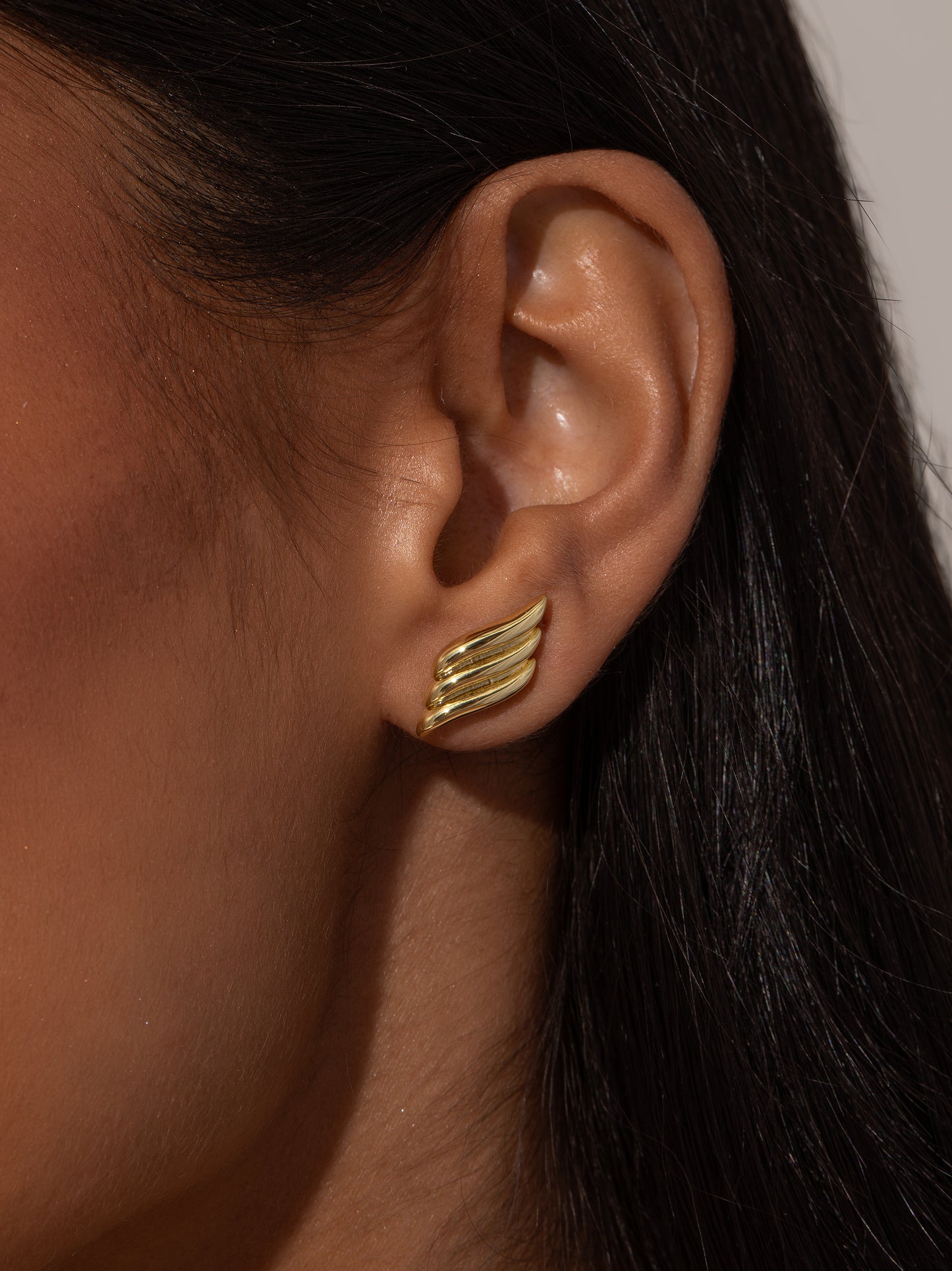 Celestial Stud Earrings | Gold | Model Image | Uncommon James