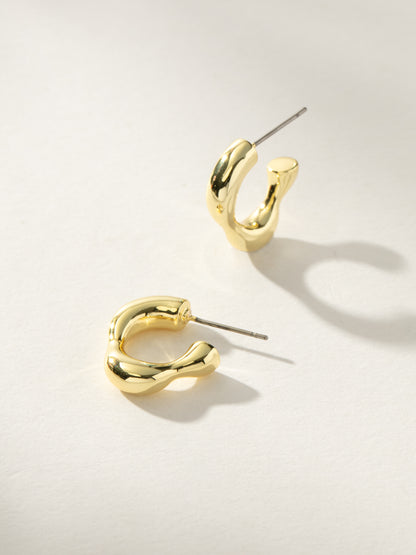 ["Clueless Hoop Earrings ", " Gold ", " Product Image ", " Uncommon James"]