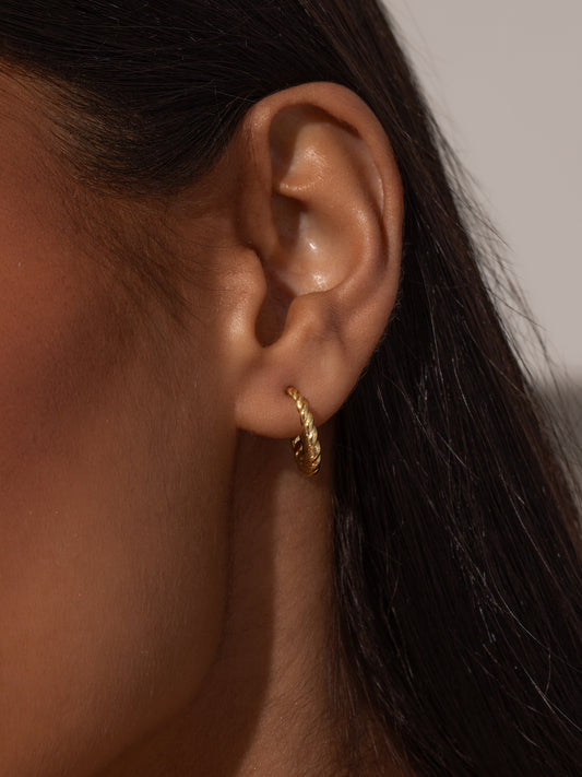 Croissant Hoop Earrings | Gold | Product Image | Uncommon James
