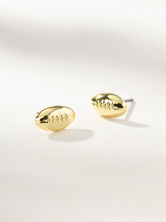 Football Stud Earrings | Gold | Product Image | Uncommon James