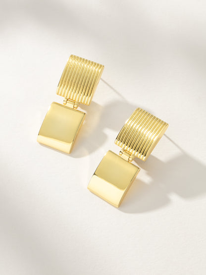 ["Hudson Square Statement Earrings ", " Gold ", " Product Image ", " Uncommon James"]