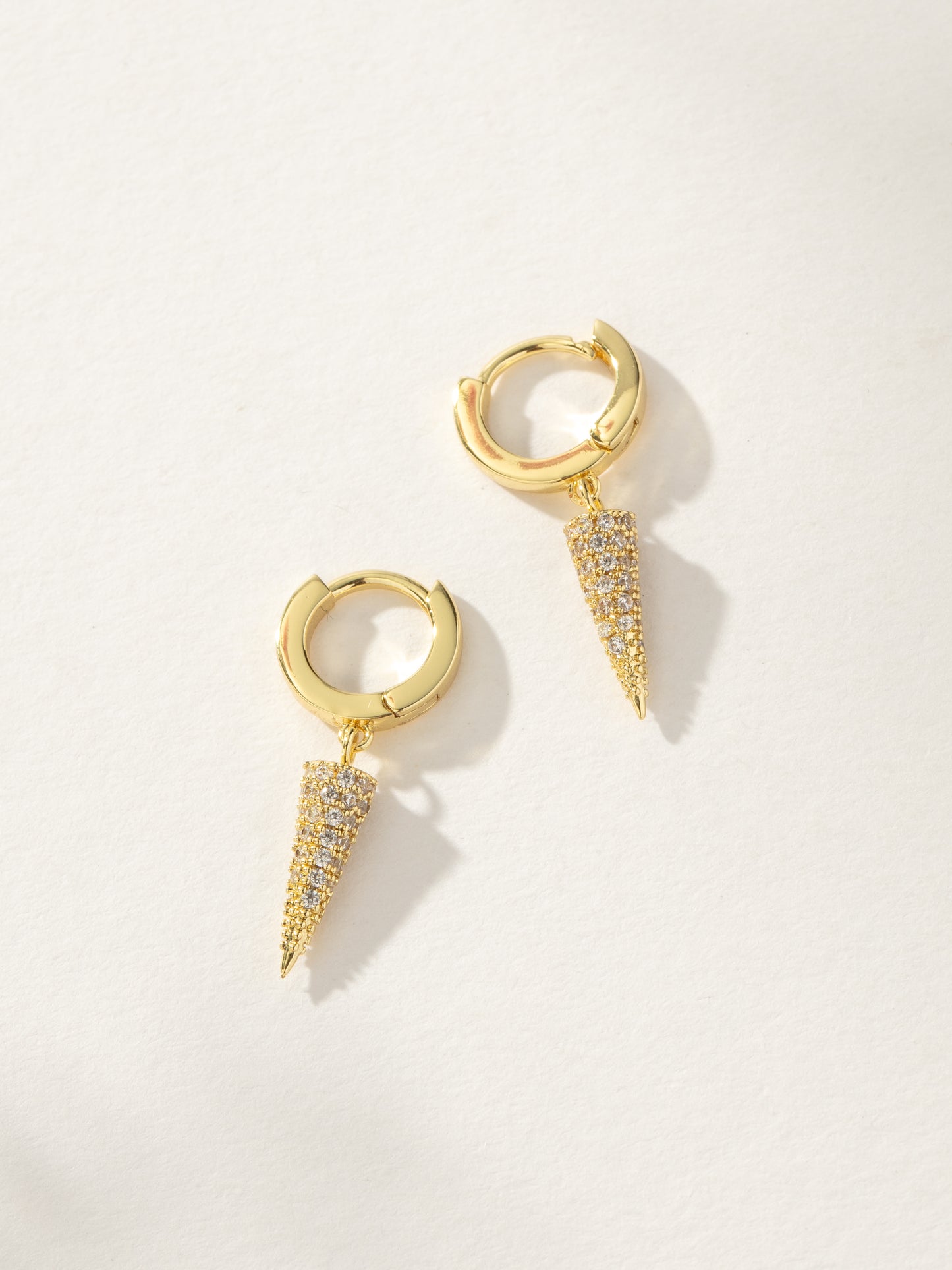 Killing It Spike Huggie Earrings | Gold | Product Image | Uncommon James