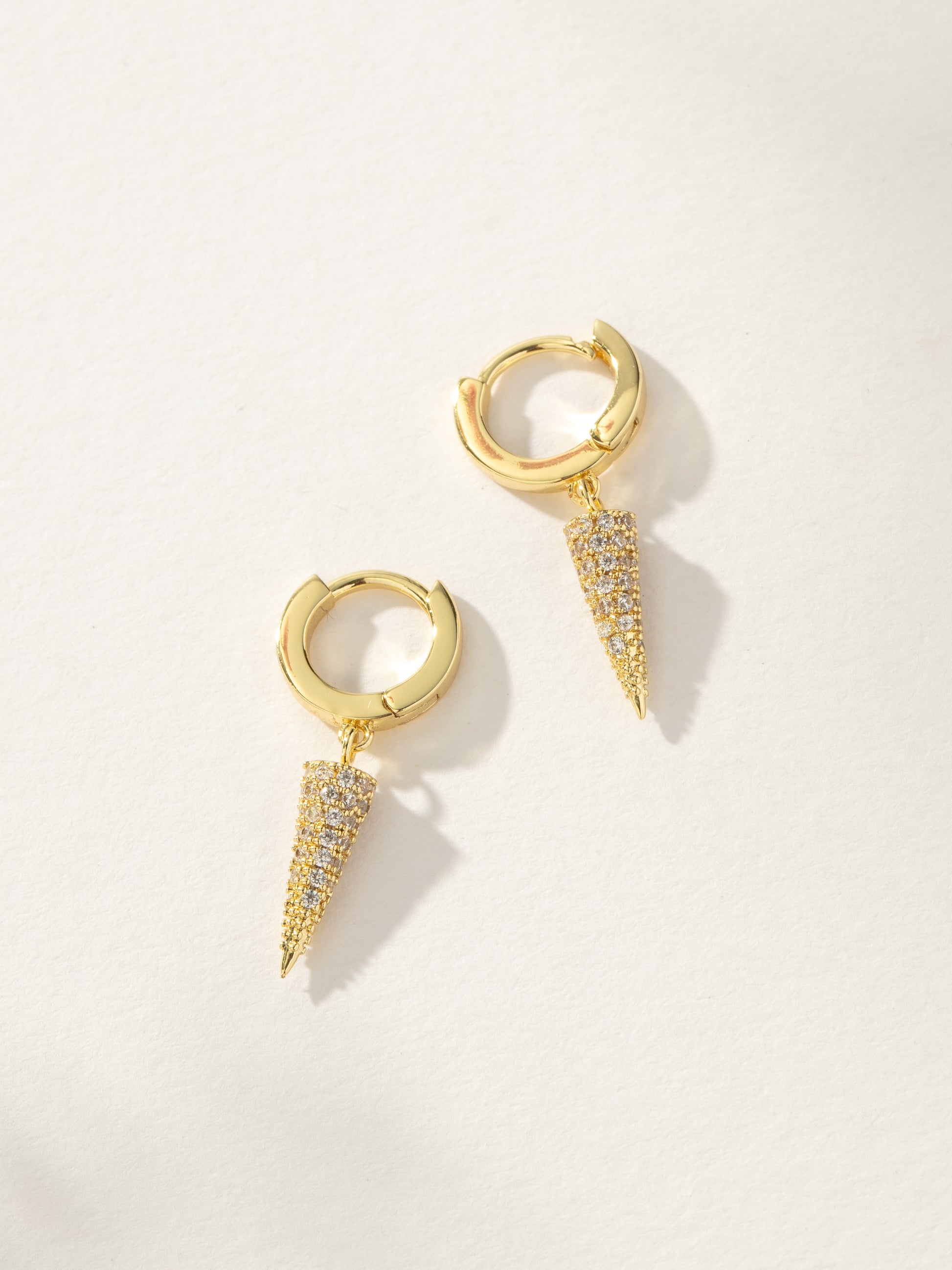 Killing It Spike Huggie Earrings | Gold | Product Image | Uncommon James