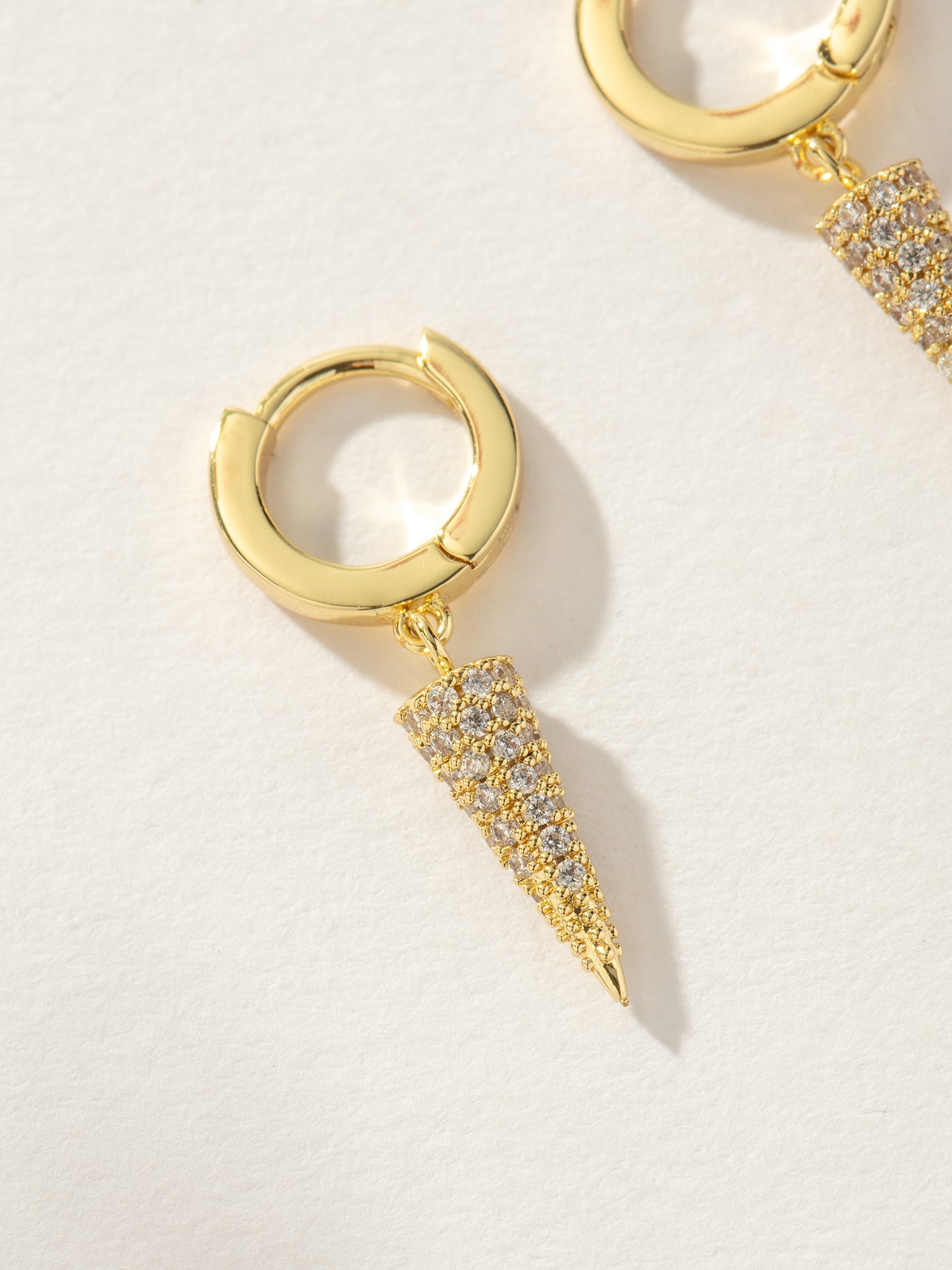 Killing It Spike Huggie Earrings | Gold | Product Image | Uncommon James