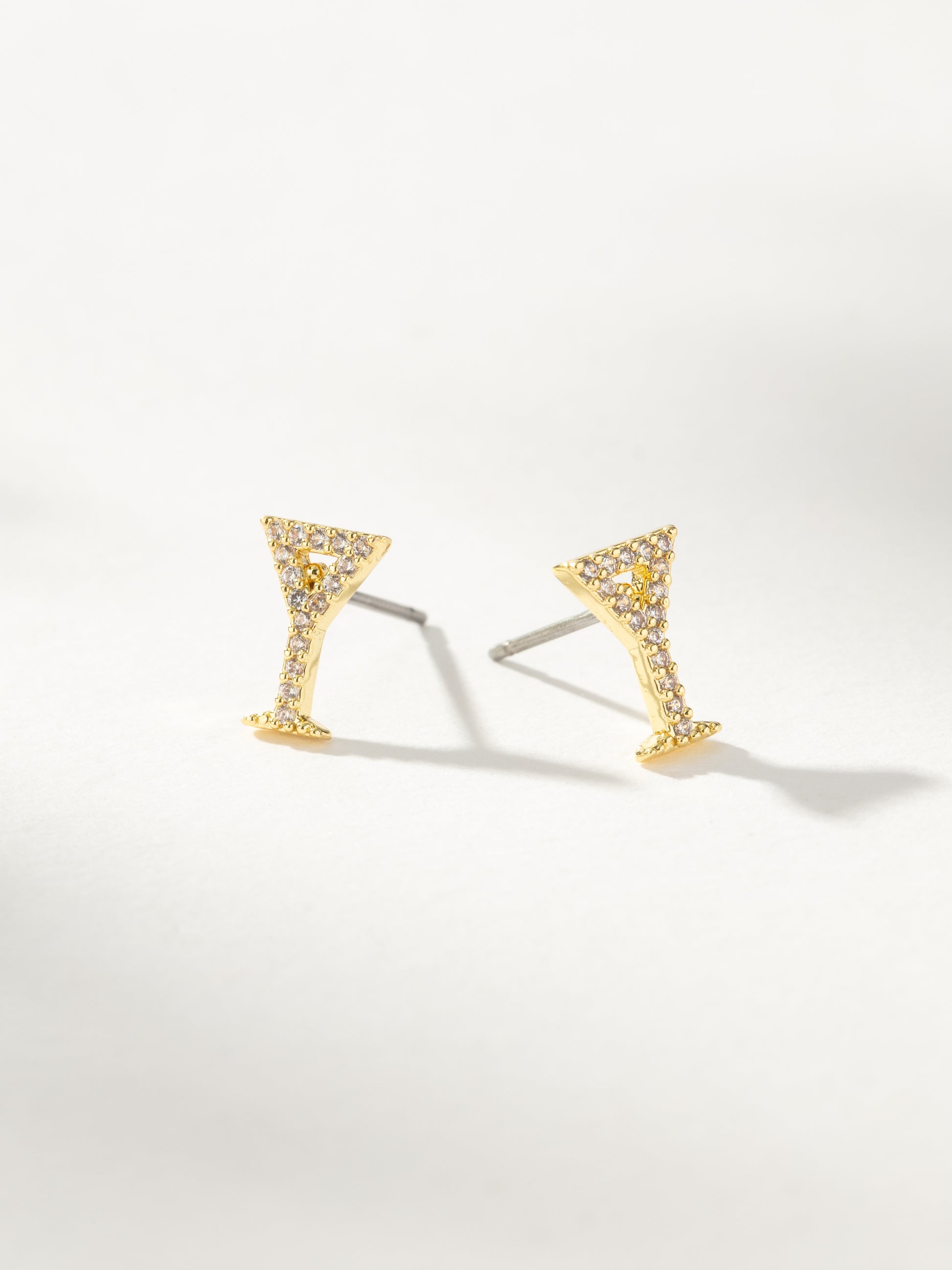 Martini Stud Earrings | Gold | Product Image | Uncommon James