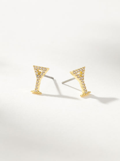 ["Martini Stud Earrings ", " Gold ", " Product Image ", " Uncommon James"]