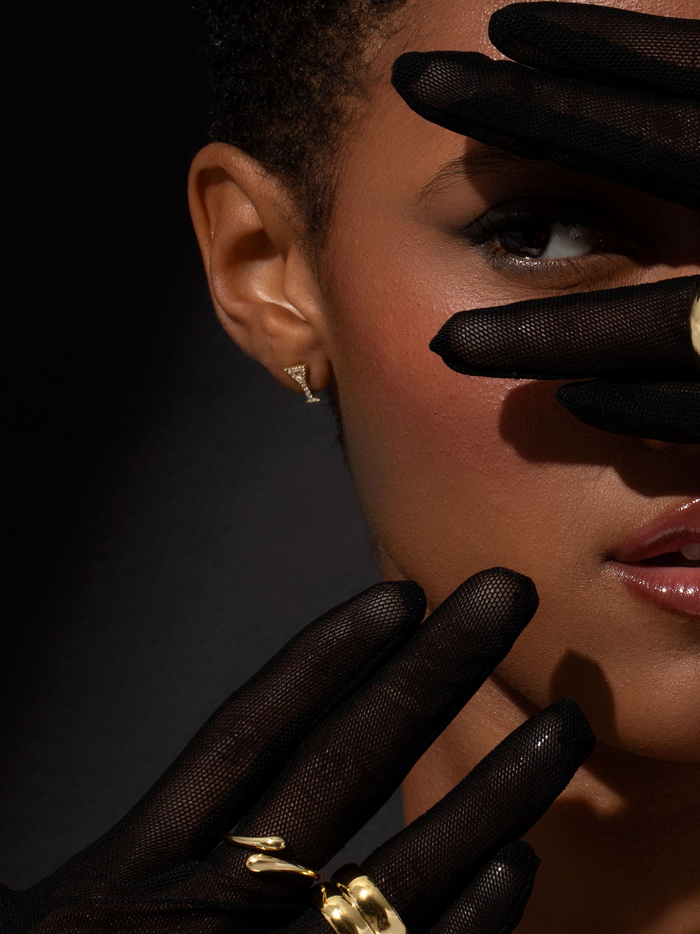 Martini Stud Earrings | Gold Silver | Group Image | Uncommon James