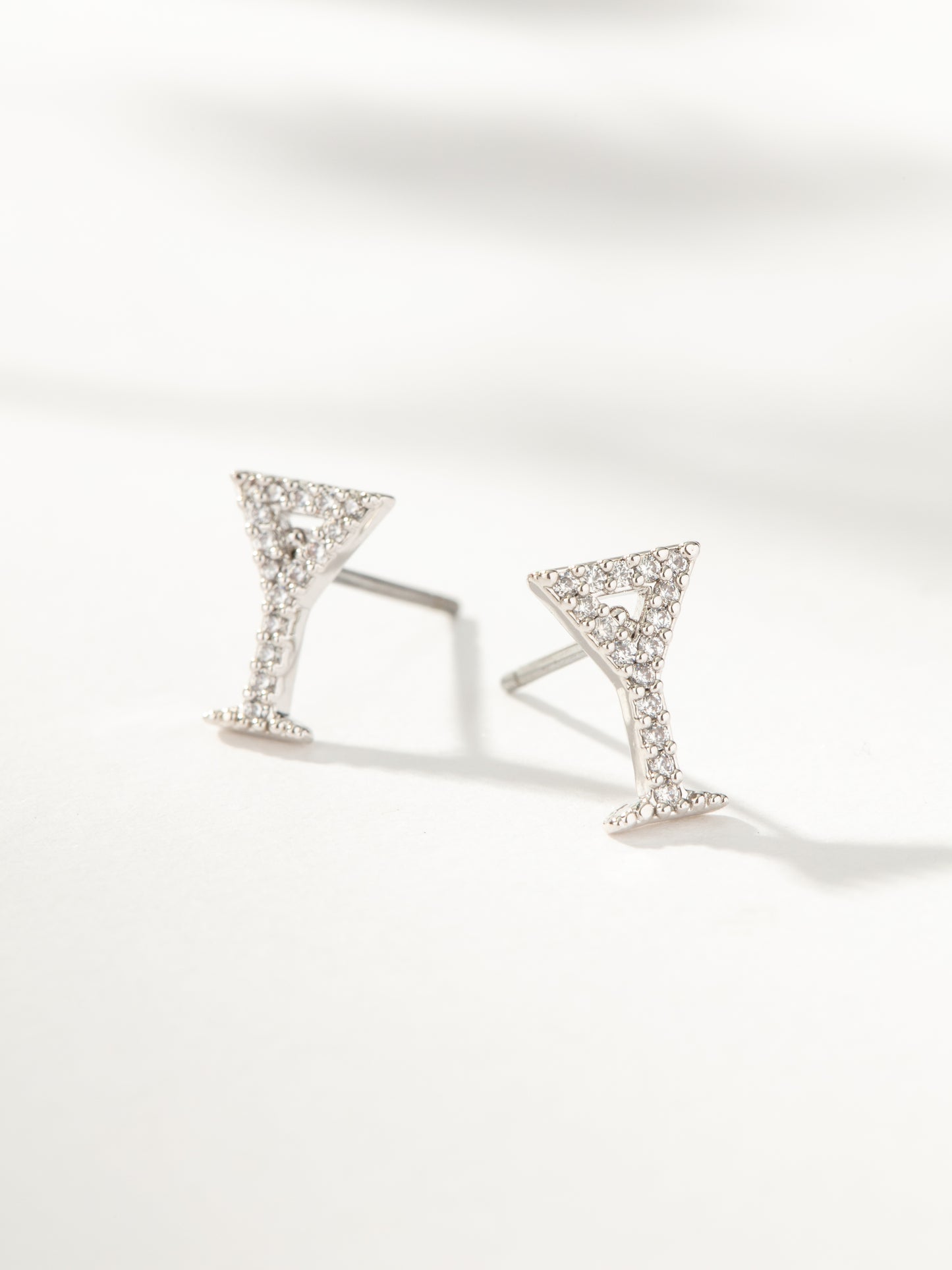 Martini Stud Earrings | Silver | Product Image | Uncommon James