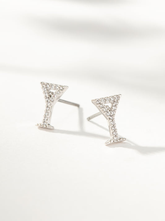 Martini Stud Earrings | Silver | Product Image | Uncommon James