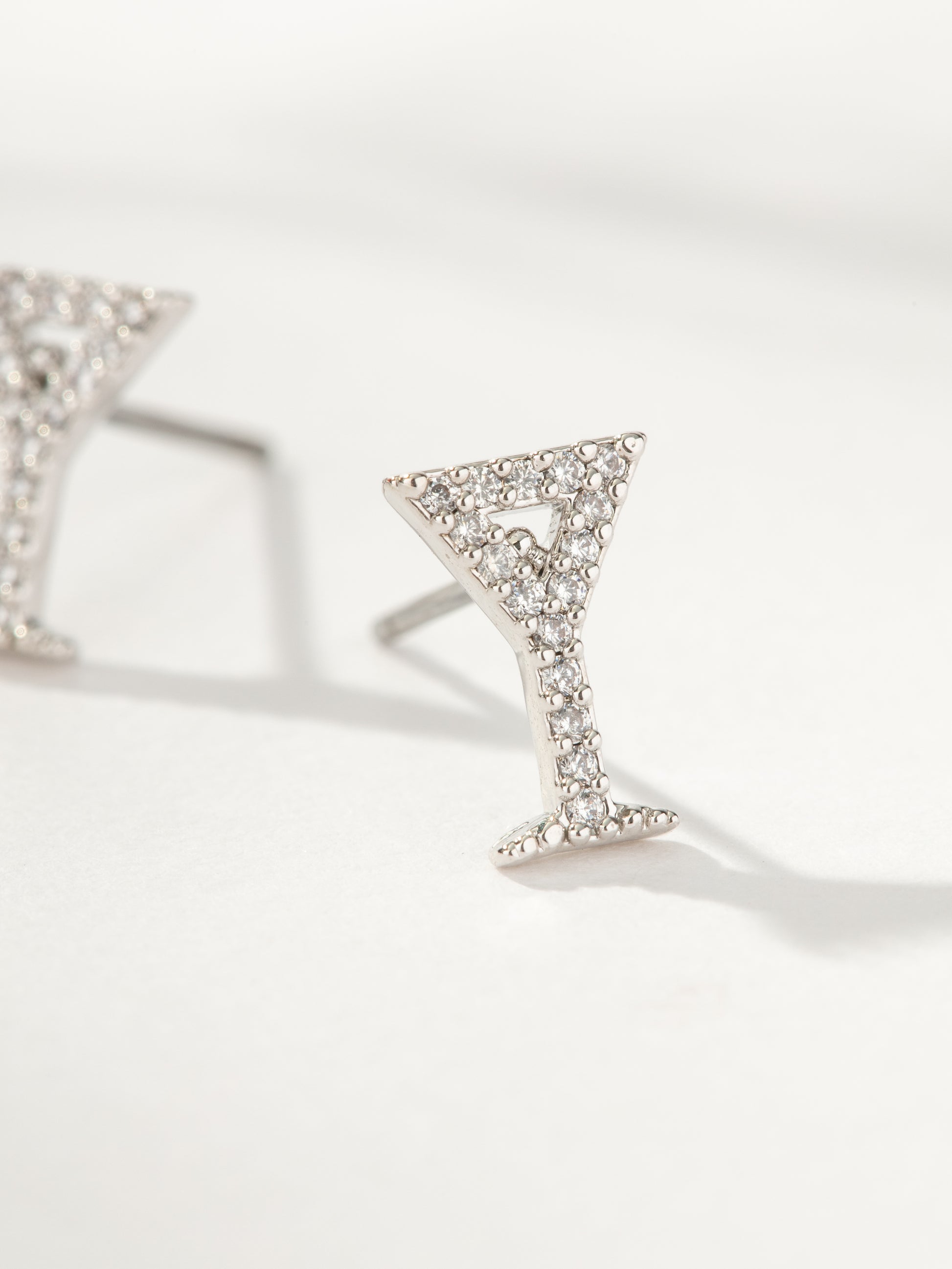 Martini Stud Earrings | Silver | Product Image | Uncommon James