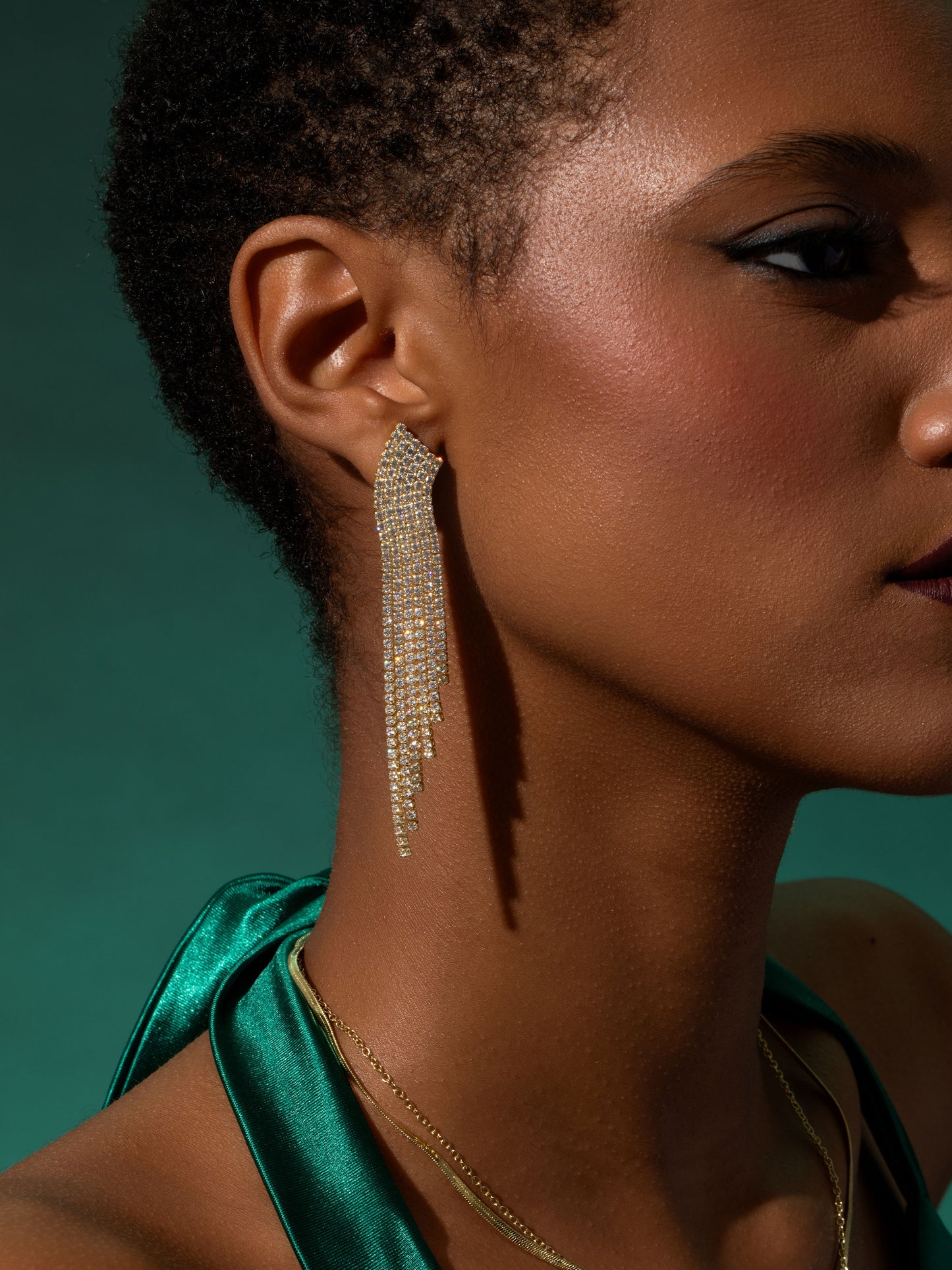 Up Late Statement Earrings | Gold | Campaign Image | Uncommon James