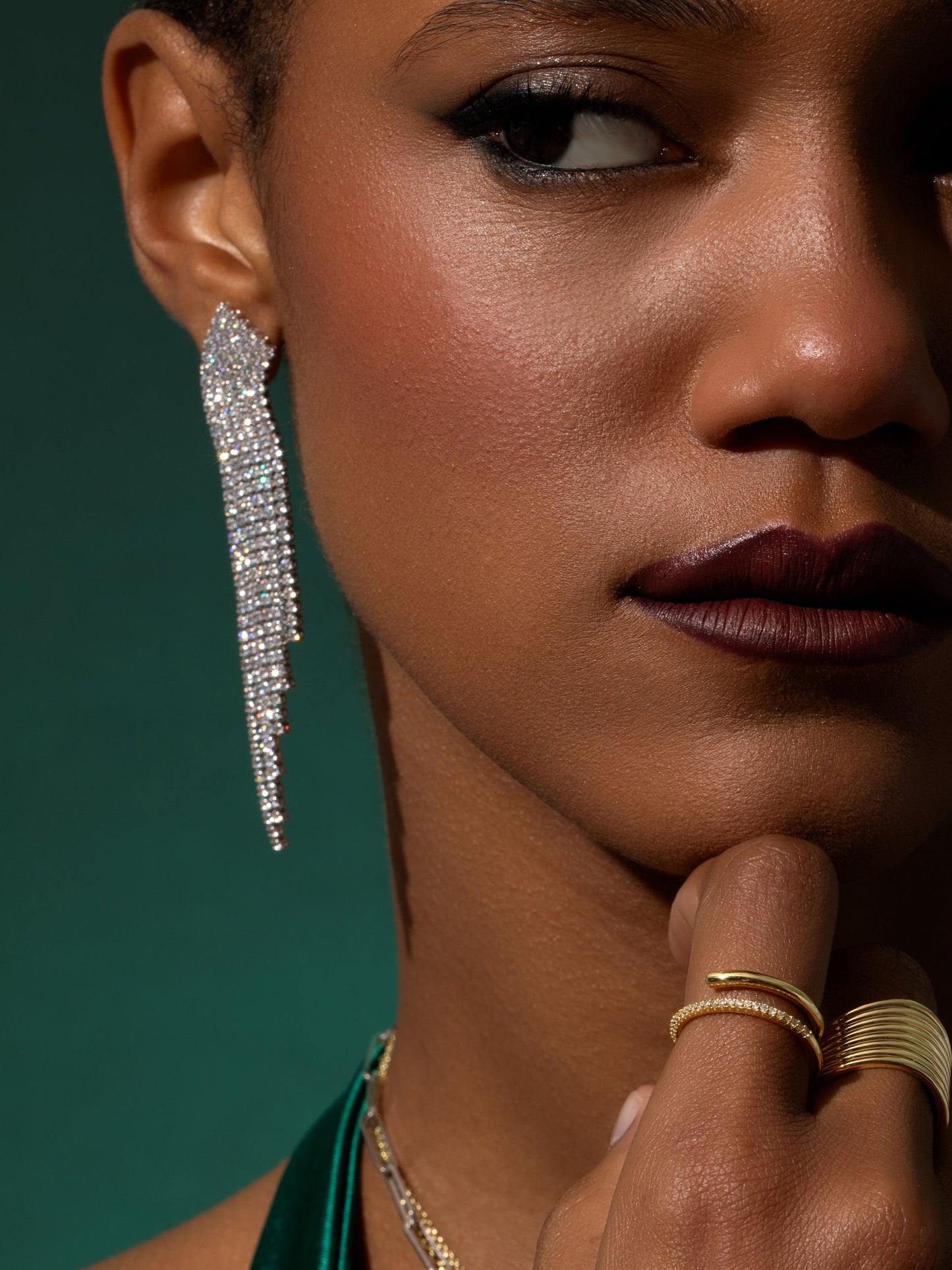 Up Late Statement Earrings | Silver | Campaign Image | Uncommon James